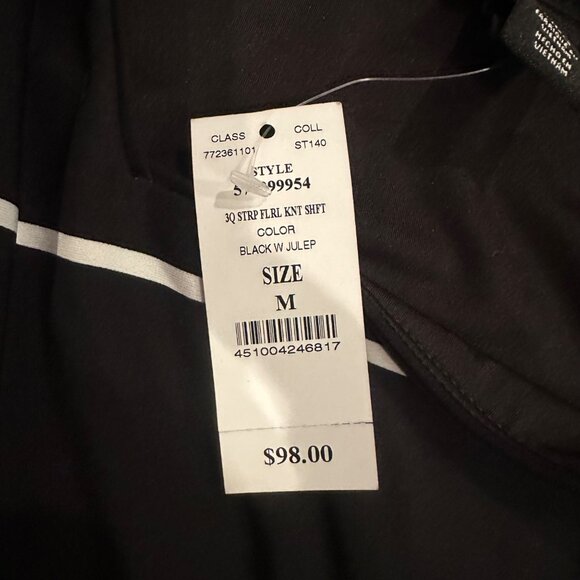 WHITE HOUSE BLACK MARKET WHBM WOMENS BLACK LONG SLEEVE DRESS NEW MEDIUM - Picture 6 of 9